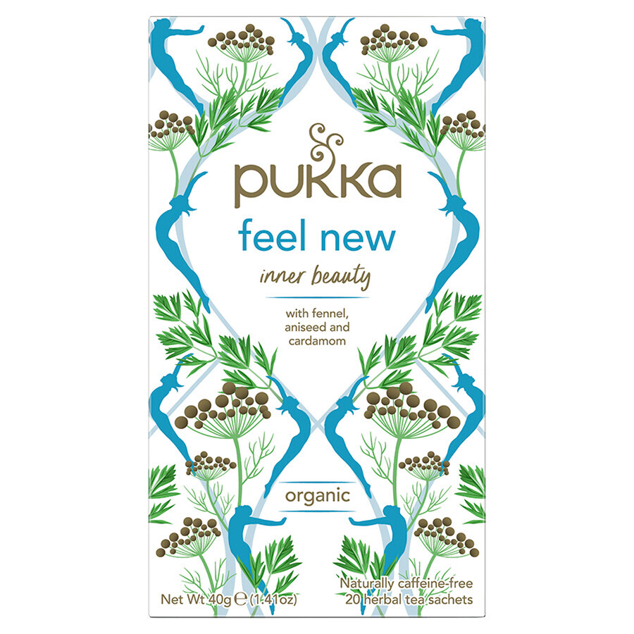 Pukka Feel New Bio, Früchte- und Kräutertee, Anis, Fenchel und Kardamom, 2 g x 20 Portionsbeutel