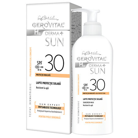 Gerovital H3 Derma+ Zon SPF30 Zonbeschermingsmelk, 150 ml, Farmec