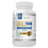 Wish, Vitamina B3 50 mg + L-leucina + prebiótico, 120 cápsulas