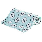 Bocioland, bamboo diaper, mint, panda, 30 x 30 cm, 1 pc