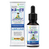 Wish Natural Vitamins K2 + D3 Forte Junior, gotas, 30 ml