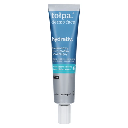 Tolpa Dermo Face, Hydrativ, crema-maschera idratante rilassante per viso, collo e décolleté, notte, 40 ml
