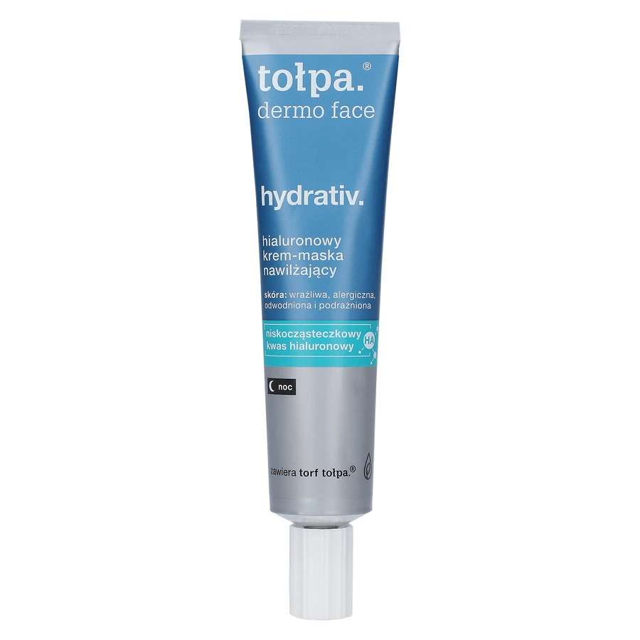 Tolpa Dermo Face, Hydrativ, crema-maschera idratante rilassante per viso, collo e décolleté, notte, 40 ml