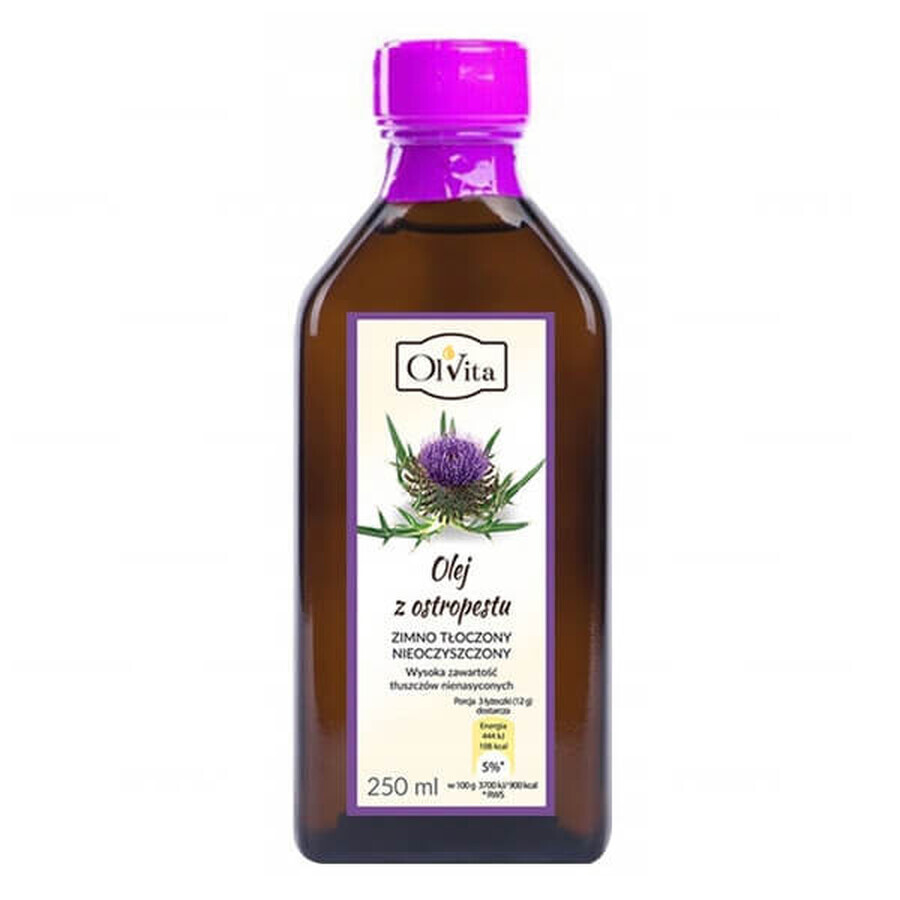 OlVita, aceite de cardo prensado en frío, sin purificar, 250 ml