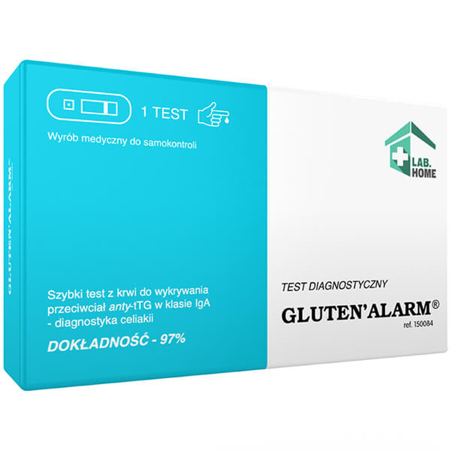 LabHome Gluten'Alarm, Bluttest für Glutenunverträglichkeit, Diagnose von Zöliakie, 1 Stück