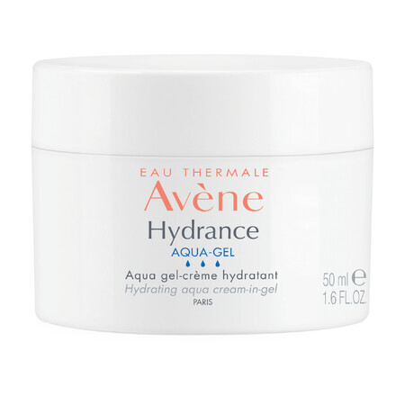 Avene Hydrance Aqua Gel, crema-gel idratante per il viso, pelle sensibile e disidratata, 50 ml