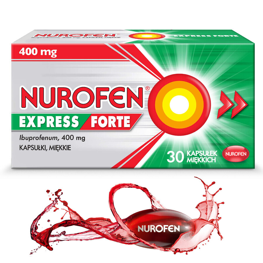 Nurofen Express Forte 400 mg, 30 soft capsules