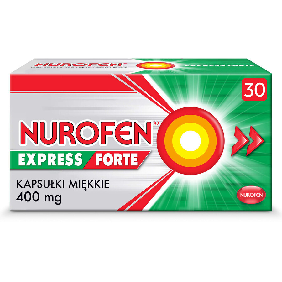 Nurofen Express Forte 400 mg, 30 soft capsules