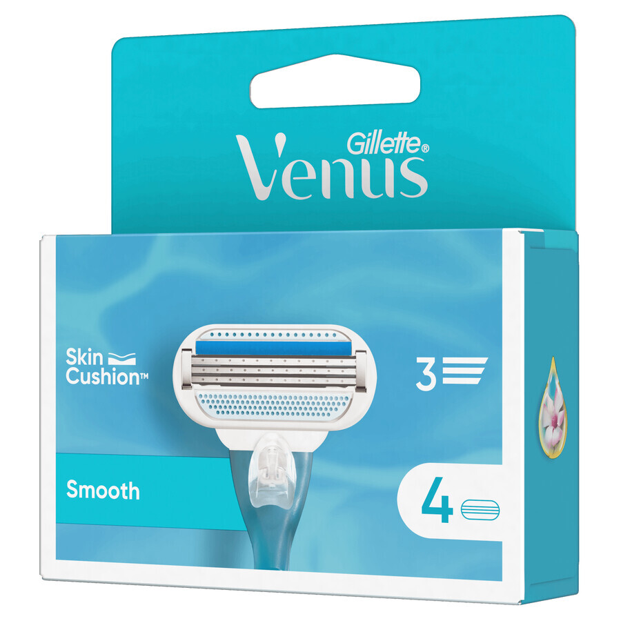 Gillette Venus Smooth, cartuchos de recambio, 4 unidades