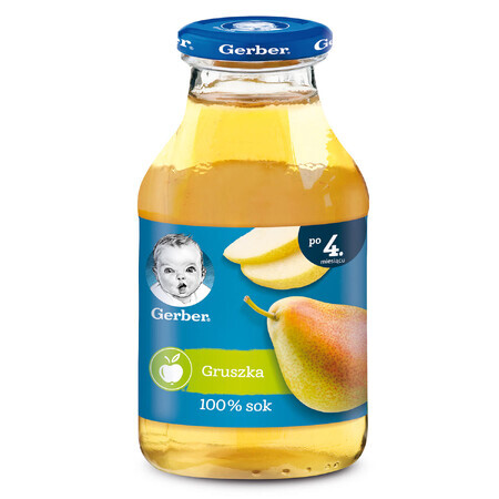 Gerber Zumo 100%, pera, a partir de 4 meses, 200 ml