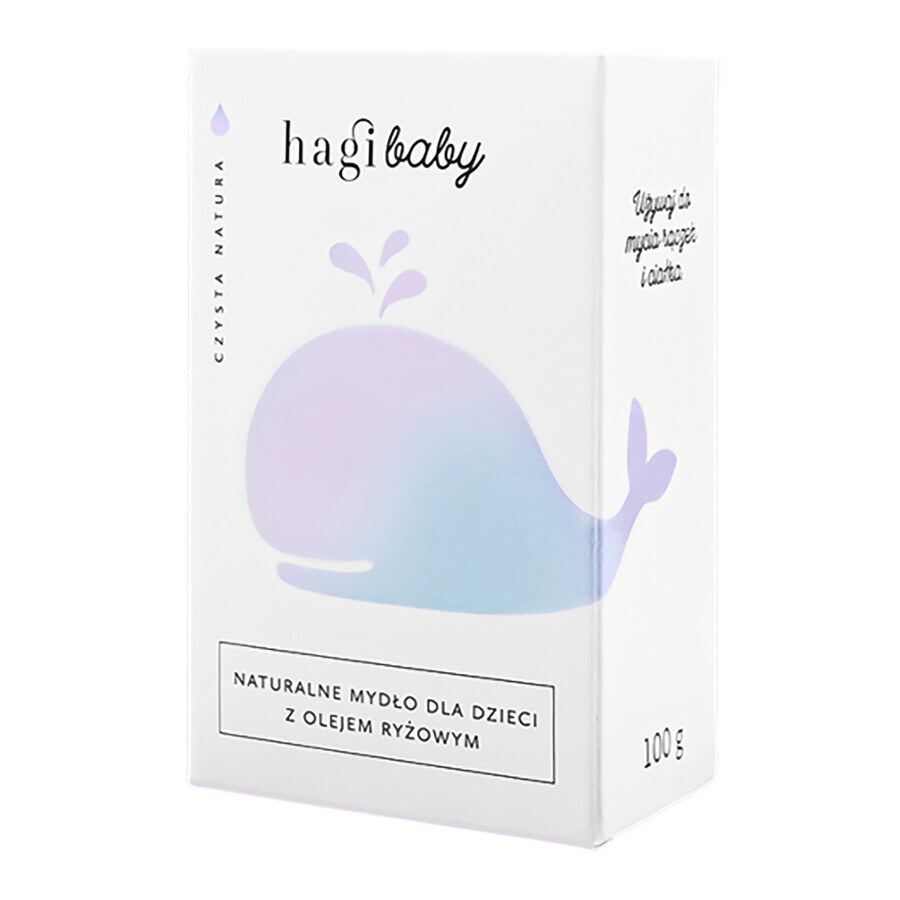 Hagi Baby, Savon naturel pour bébé à l'huile de riz, 100 g