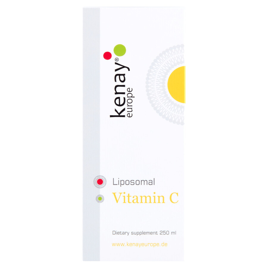 Kenay Liposomal Vitamin C, vitamine C 1000 mg, arôme orange, 250 ml