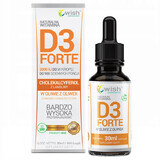 Wish, Vitamina D3 Forte 2000 UI, colecalciferol con lanolina, gotas, 30 ml