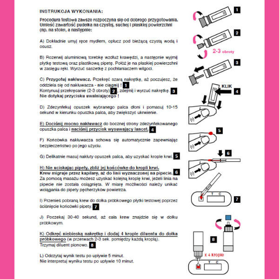 LabHome Babycheck-1, WB Test de sarcină prin prelevare de sânge de la deget, 1 buc