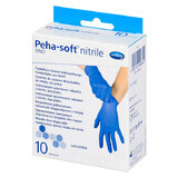 Peha-soft nitrile fino, guanti in nitrile, non sterili, senza polvere, blu, taglia L, 10 pezzi