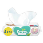 Pampers Sensitive, toallitas húmedas, 4 x 52 piezas