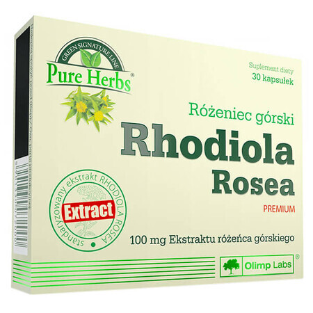 Olimp Pure Herbs Rhodiola Rosea Premium, Rhodiola rosea, 30 cápsulas