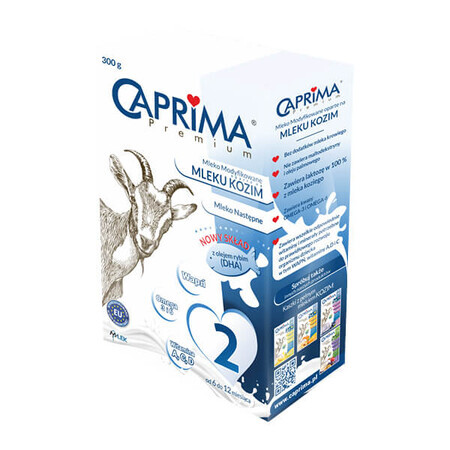 Caprima Premium 2, latte di proseguimento a base di latte di capra, da 6 mesi, 300 g