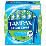 Tampax Compak Pearl, tampones higiénicos con aplicador, Super, 16 uds.