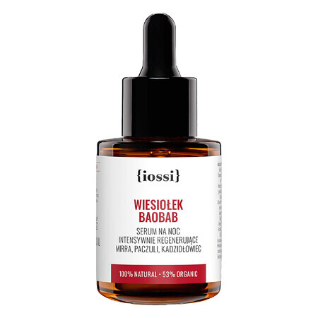 Iossi Night Regeneration, serum, teunisbloem en baobab, 30 ml