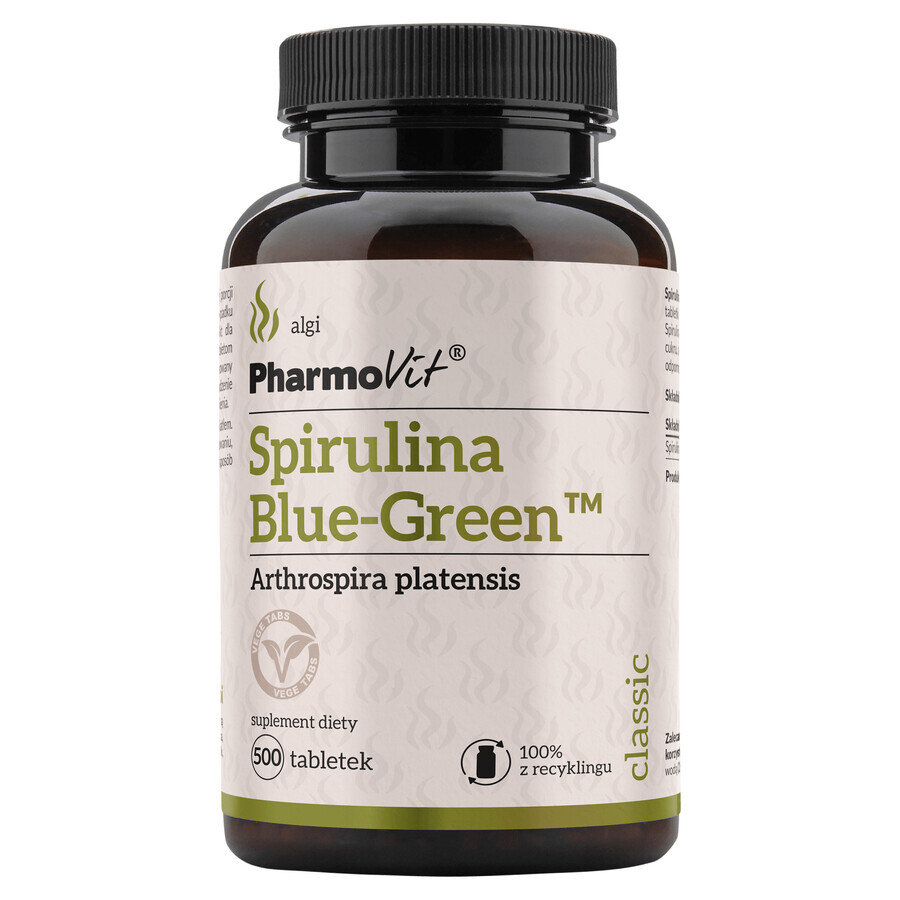 PharmoVit Spirulina albastru-verde, 500 comprimate