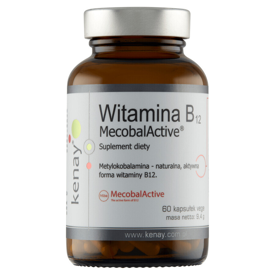 Kenay, Vitamina B12 MecobalActive, 60 cápsulas