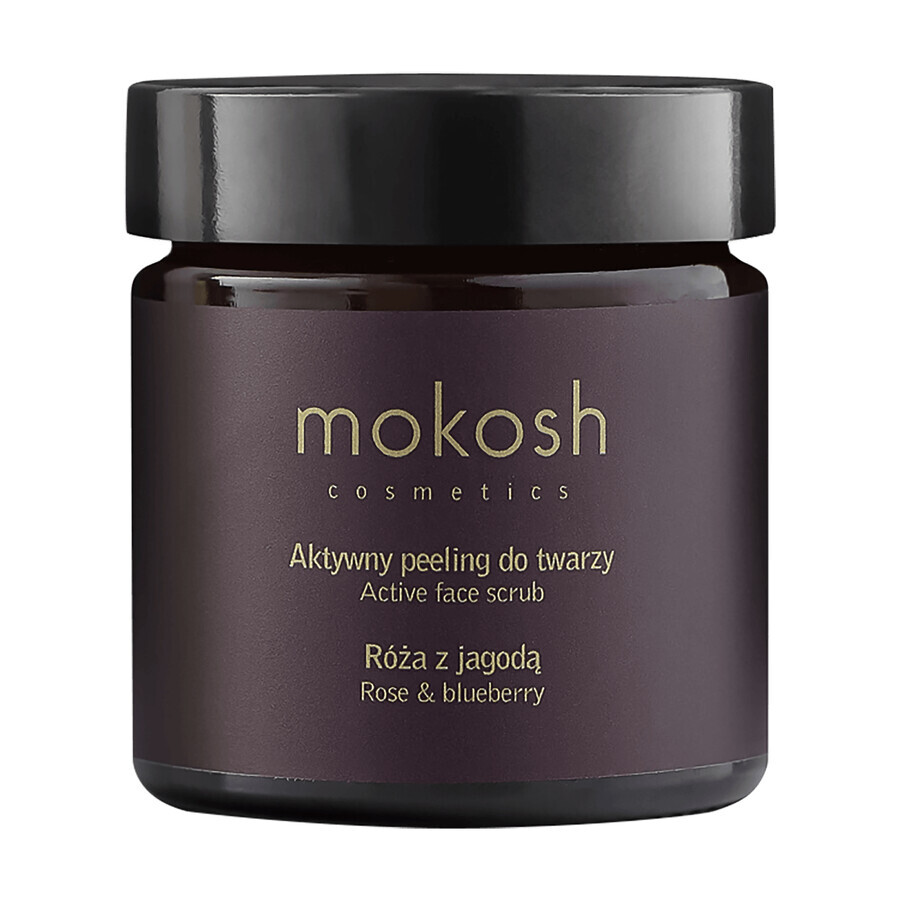 Mokosh, scrub per il viso, rosa e mirtillo, 60 ml