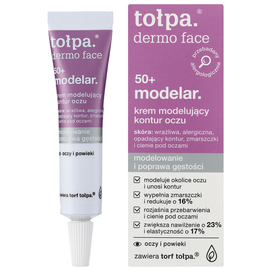 Tolpa Dermo Face, Modelar 50+, crema modeladora contorno de ojos, 10 ml