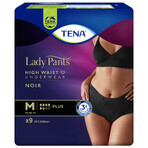 Tena Lady Pants Noir, braguitas absorbentes, talla M, 75-105 cm, Plus, 9 piezas