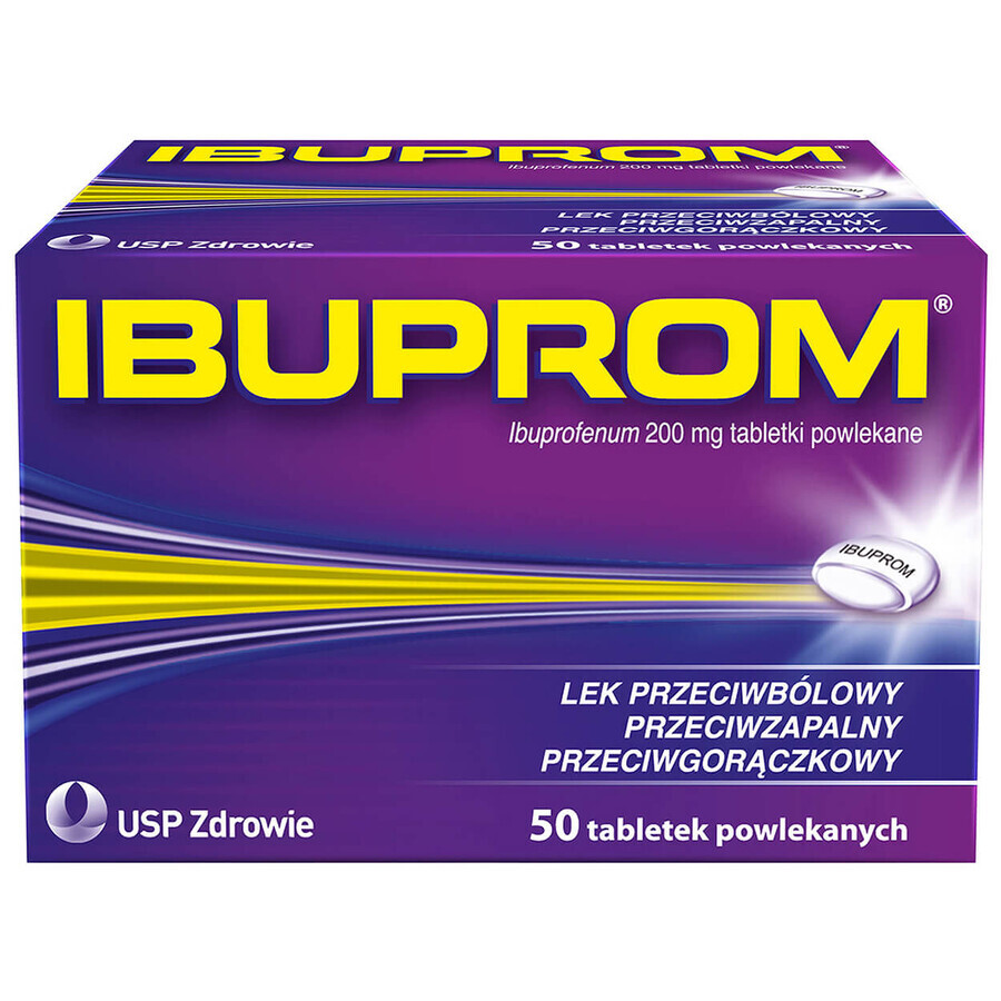 Ibuprom 200 mg, 50 comprimidos recubiertos