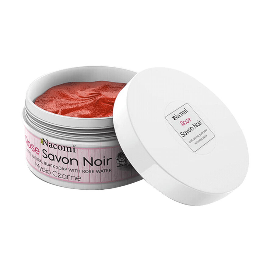 Nacomi Rose Savon Noir, black soap, 125 g