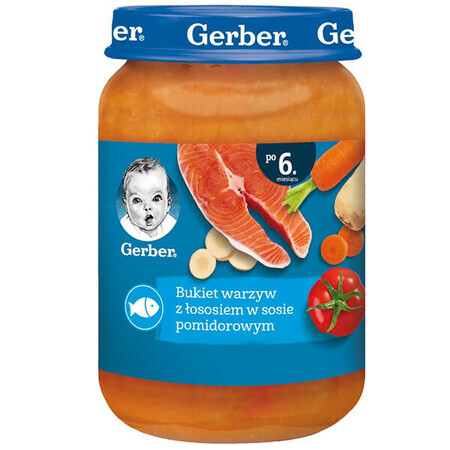 Gerber Lunch, vegetable bouquet with salmon in tomato sauce, after 6 months, 190 g