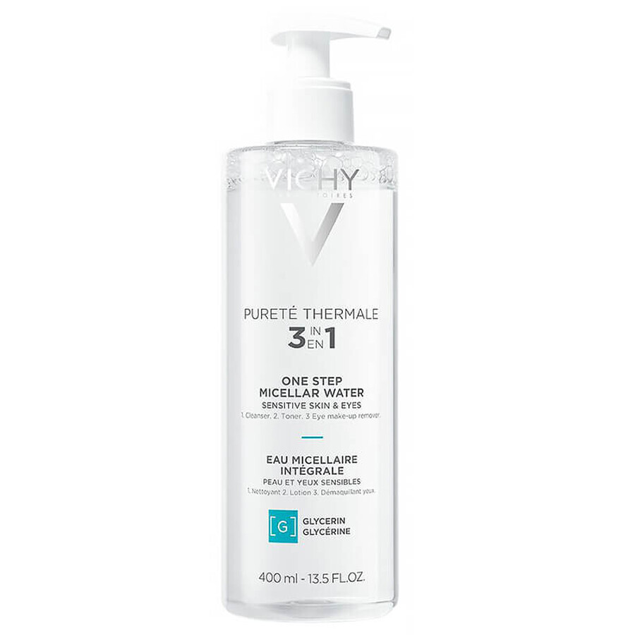 Vichy Purete Thermale, Acqua micellare per pelli sensibili, 400 ml