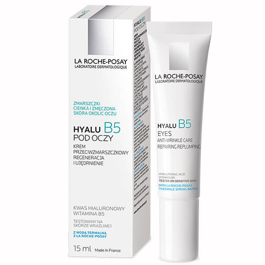 La Roche-Posay Hyalu B5, crema de ojos antiarrugas, 15 ml