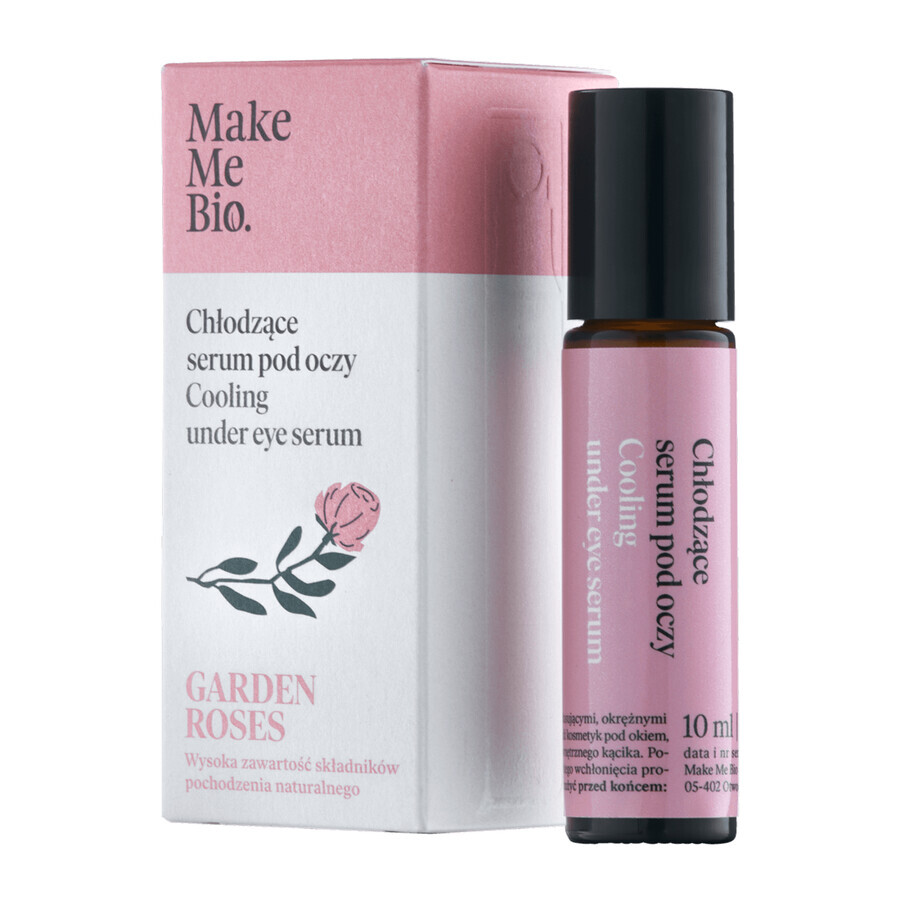 Make Me Bio Garden Roses, siero rinfrescante per gli occhi, roller, 10 ml