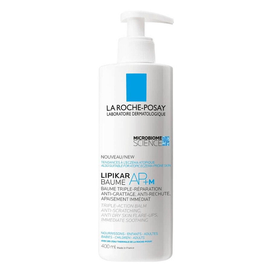 La Roche-Posay Lipikar Baume AP+M, Körperlotion, trockene und atopische Haut, ab Geburt, 400 ml 