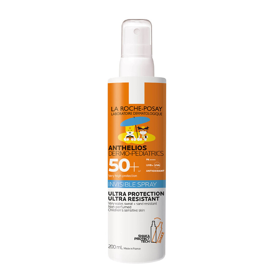 La Roche-Posay Anthelios Dermo-Pediatrics, spray protector invisible para niños, SPF 50+, 200 ml