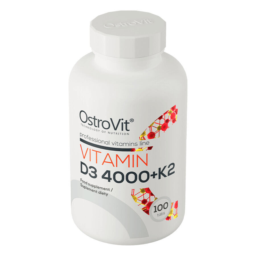 OstroVit Vitamina D3 4000 + K2, 100 tabletas