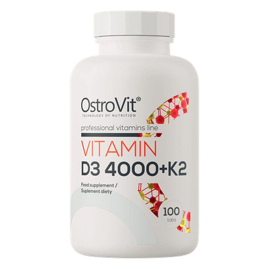 OstroVit Vitamina D3 4000 + K2, 100 tabletas