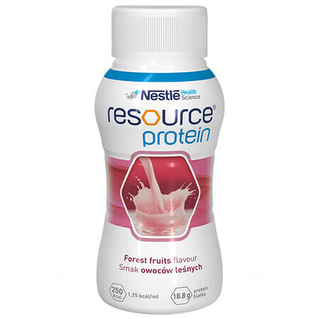 Resource Protein, suplemento nutricional, sabor frutas del bosque, 4 x 200 ml