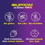 Ibuprom Infantil Forte 200 mg/ 5 ml, suspensión oral, a partir de 3 meses de edad, sabor fresa, 150 ml