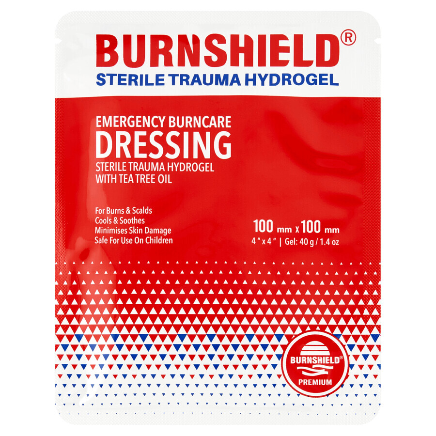 Burnshield, hydrogel dressing for burns, 10 x 10 cm, 1 pc