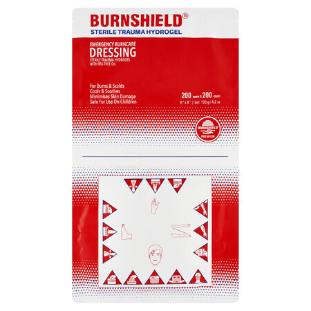 Burnshield, apósito de hidrogel para quemaduras, 20 x 20 cm, 1 pieza