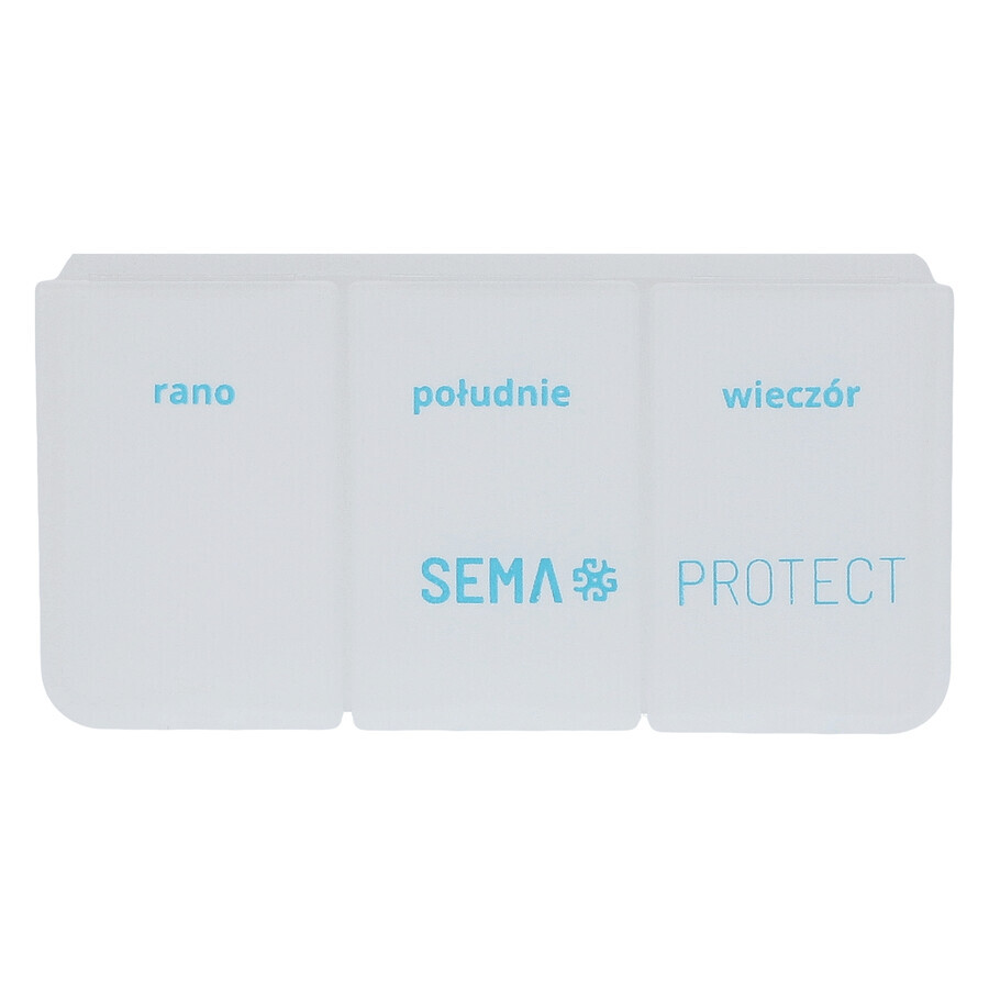 SEMA Protect, casete de medicación diaria, 3 cámaras