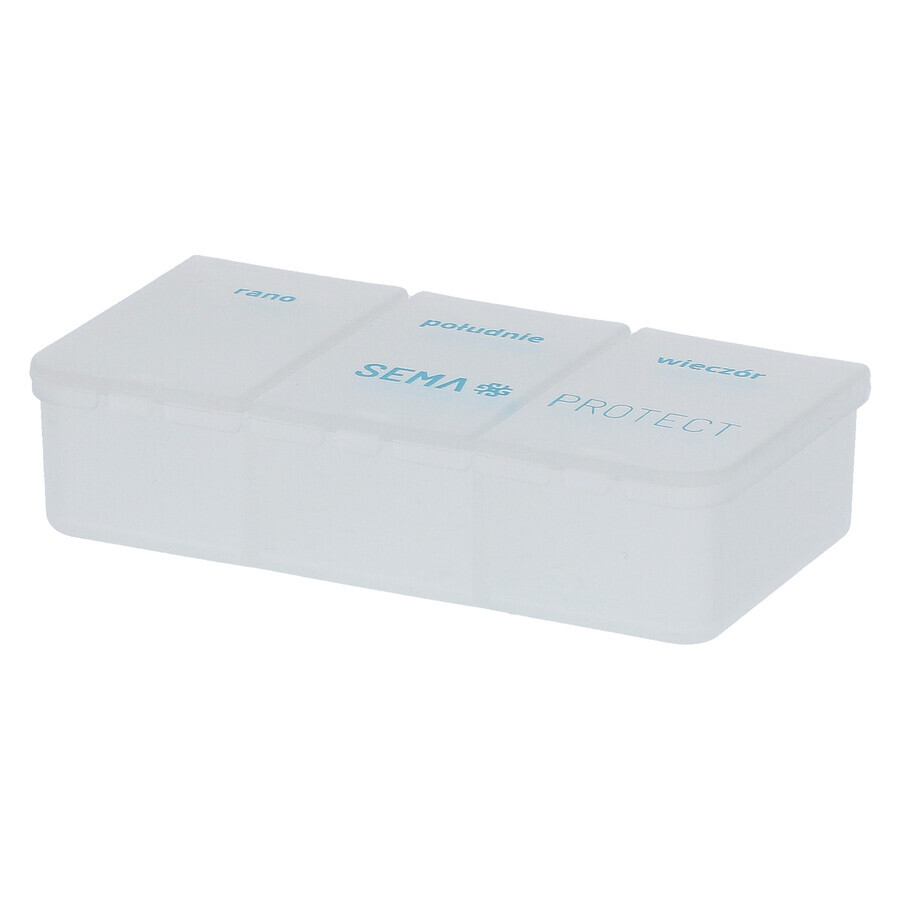 SEMA Protect, casete de medicación diaria, 3 cámaras