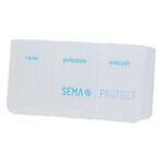 SEMA Protect, casete de medicación diaria, 3 cámaras