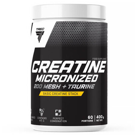 Trec, Creatina Micronizada 200 Mesh + Taurina, creatina + taurina, 400 g