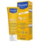 Mustela set, Pequeño atópico de vacaciones 2, leche solar SPF 50 +, 40 ml + Stelatopia, loción emoliente, 40 ml