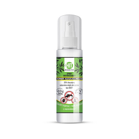 Kosmed Hit Moskito, liquide anti-moustiques, anti-tiques et anti-moustiques, avec icaridine, 80 ml