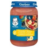 Gerber, Avena, plátano, fresas y frambuesas con avena, a partir de 8 meses, 190 g